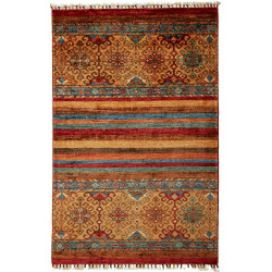 Tappeto Samarkand Pakistan Oro Ruggine 79x130 cm