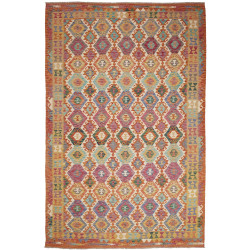 Tappeto Kilim Afghanistan Astratto Multicolore Brillante 198