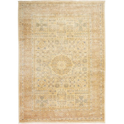Tappeto Mamlouk Pakistan Beige Sabbia Con Accenti Grigio-blu