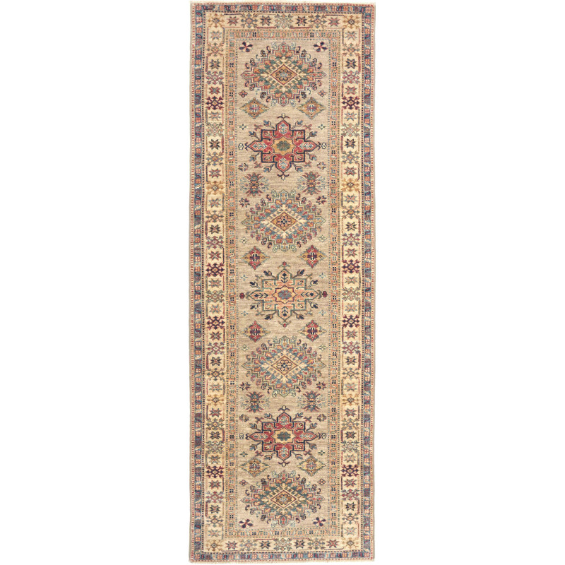 Tappeto Kazak Fine Pakistan Beige Rosso 83x256 cm