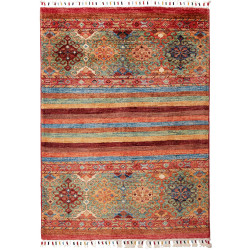 Tappeto Samarkand Pakistan Rosso Blu 82x123 cm