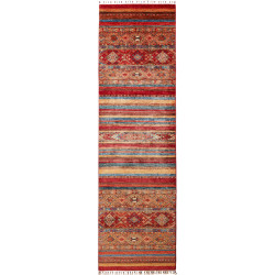 Tappeto Samarkand Pakistan Rosso Blu 83x293 cm