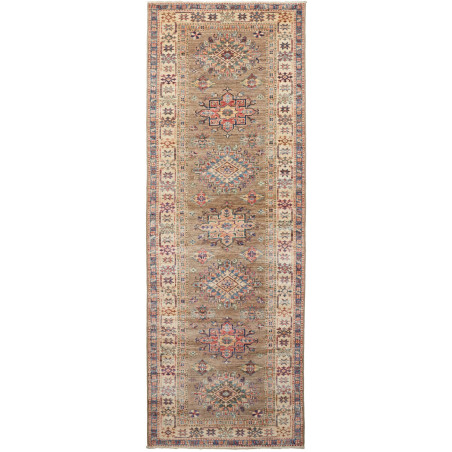Tappeto Kazak Fine Pakistan Astratto Marrone Terra Beige 82x
