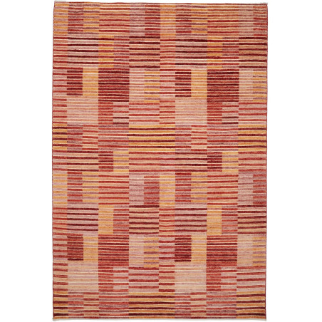 Tappeto Barjesta Pakistan Geometrico Rosso Terracotta Aranci