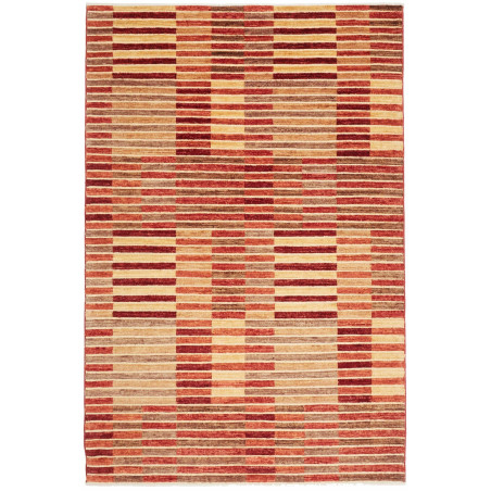 Tappeto Barjesta Pakistan Geometrico Rosso Beige 154x200 cm