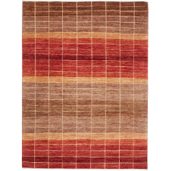 Tappeto Barjesta Pakistan Astratto Rosso Terracotta Marrone