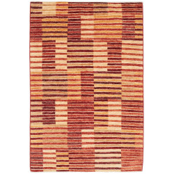 Tappeto Barjesta Pakistan Geometrico Terracotta Bordeaux 124