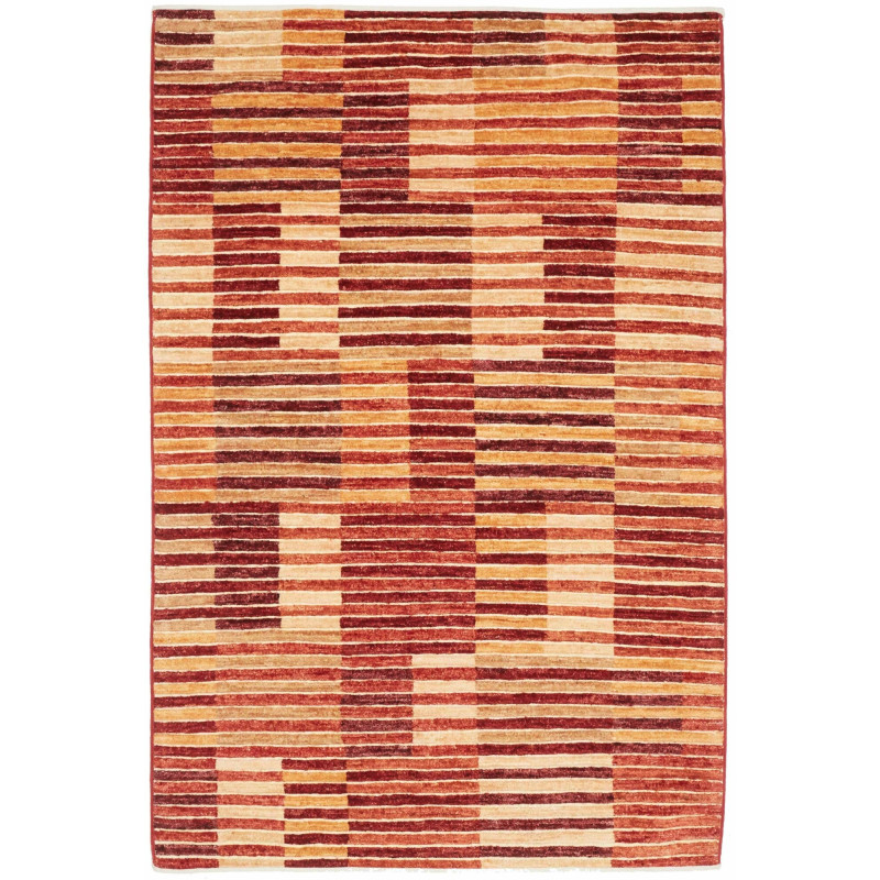 Tappeto Barjesta Pakistan Geometrico Terracotta Bordeaux 124