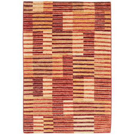 Tappeto Barjesta Pakistan Geometrico Terracotta Bordeaux 124