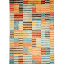 Tappeto Barjesta Pakistan Geometrico Arancio Giallo 202x286