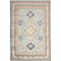Tappeto Kazak Afghanistan Astratto Azzurro Tenue Blu Navy 12