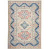 Tappeto Kazak Afghanistan Geometrico Beige Blu Navy 96x141 c