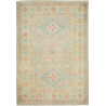 Tappeto Kazak Afghanistan Geometrico Verde Salvia Blu Pastel