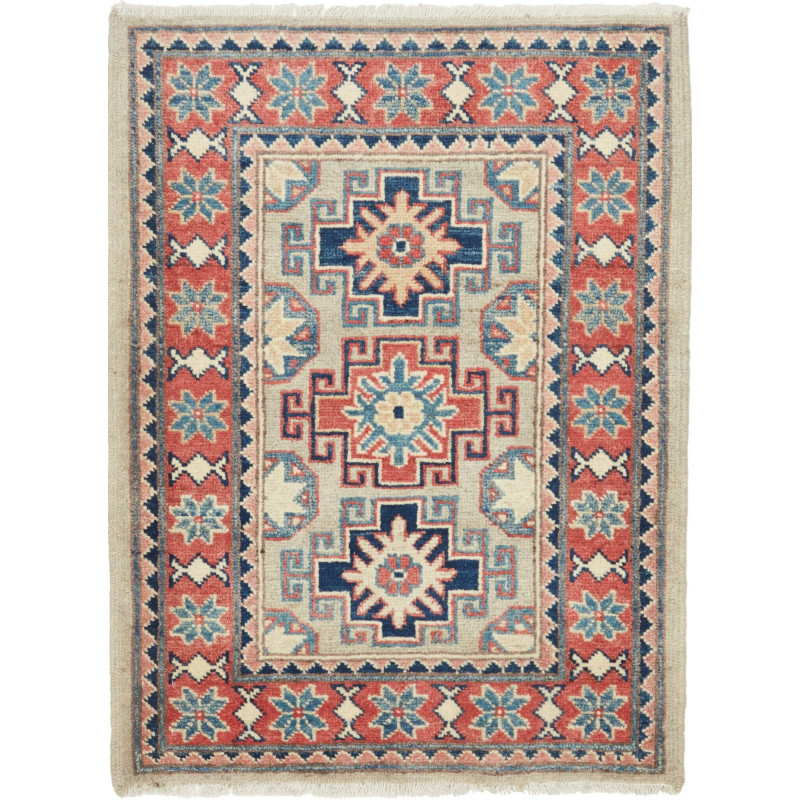 Tappeto Kazak Afghanistan Floreale Beige Terracotta 65x86 cm