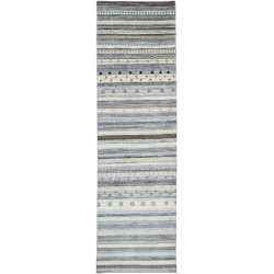 Tappeto Royal Gabbeh Pakistan Astratto Blu Grigio 80x286 cm