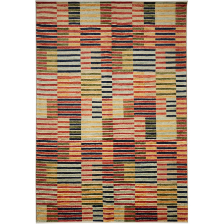 Tappeto Barjesta Pakistan Geometrico Rosso Terracotta Aranci
