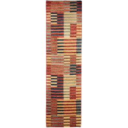 Tappeto Barjesta Pakistan Astratto Terracotta Blu Navy 79x29