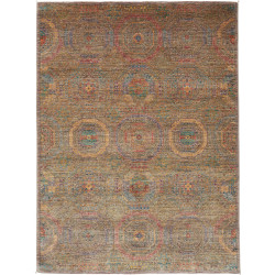 Tappeto Mamlouk Pakistan Astratto Marrone Terroso Ocra 153x2