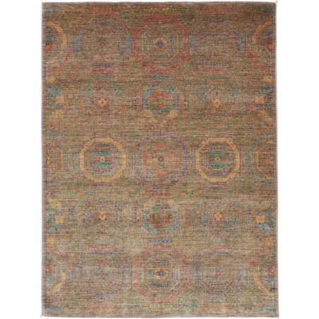 Tappeto Mamlouk Pakistan Astratto Marrone Terroso Ocra 153x2