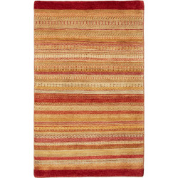 Tappeto Royal Gabbeh Pakistan Geometrico Rosso Beige 93x153