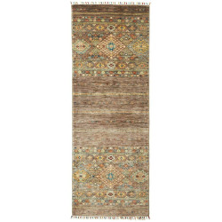 Tappeto Rubin Pakistan Geometrico Marrone Beige 72x202 cm