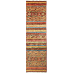 Tappeto Samarkand Pakistan Astratto Marrone Rosso Terracotta