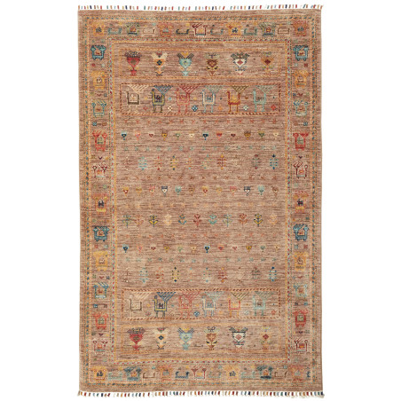 Tappeto Rubin Pakistan Geometrico Marrone Terracotta 122x193