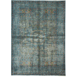 Tappeto Mamlouk Pakistan Geometrico Blu Teal Verde Acquamari