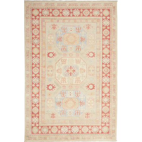 Tappeto Kazak Afghanistan Astratto Crema Beige Chiaro Terrac
