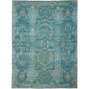 Tappeto Shahi Fine Pakistan Floreale Smeraldo Petrolio Blu V