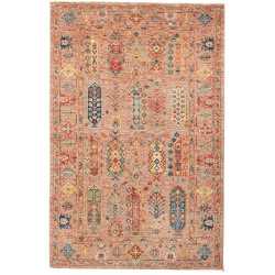 Tappeto Tribal Pakistan Geometrico Terracotta Ruggine Blu Gi