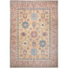 Tappeto Kazak Afghanistan Astratto Beige Sabbia Blu Turchese
