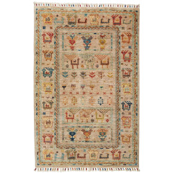 Tappeto Rubin Pakistan Geometrico Beige Blu Rosso Giallo Ver