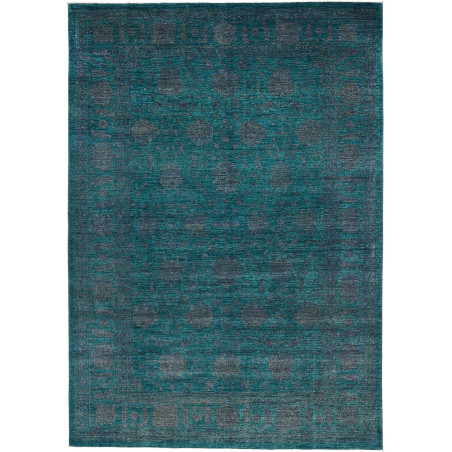 Tappeto Zigler Fine Pakistan Astratto Blu Petrolio Grigio An