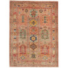 Tappeto Tribal Pakistan Astratto Terracotta Blu Rosso Giallo