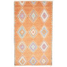 Tappeto Gabbeh Marrakech Pakistan Geometrico Arancio Azzurro