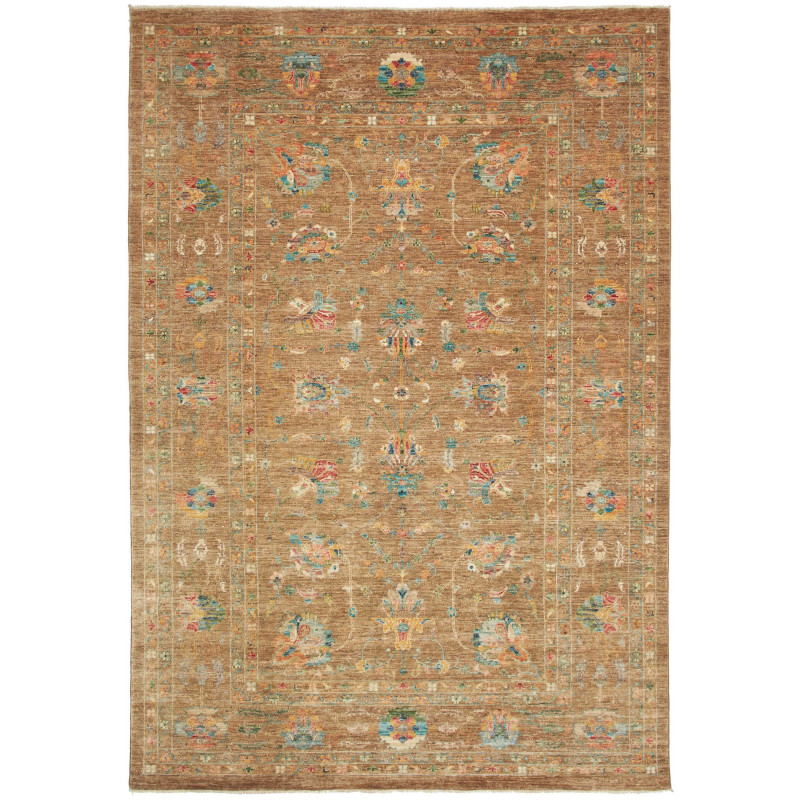 Tappeto Zigler Fine Pakistan Floreale Marrone Blu Turchese R