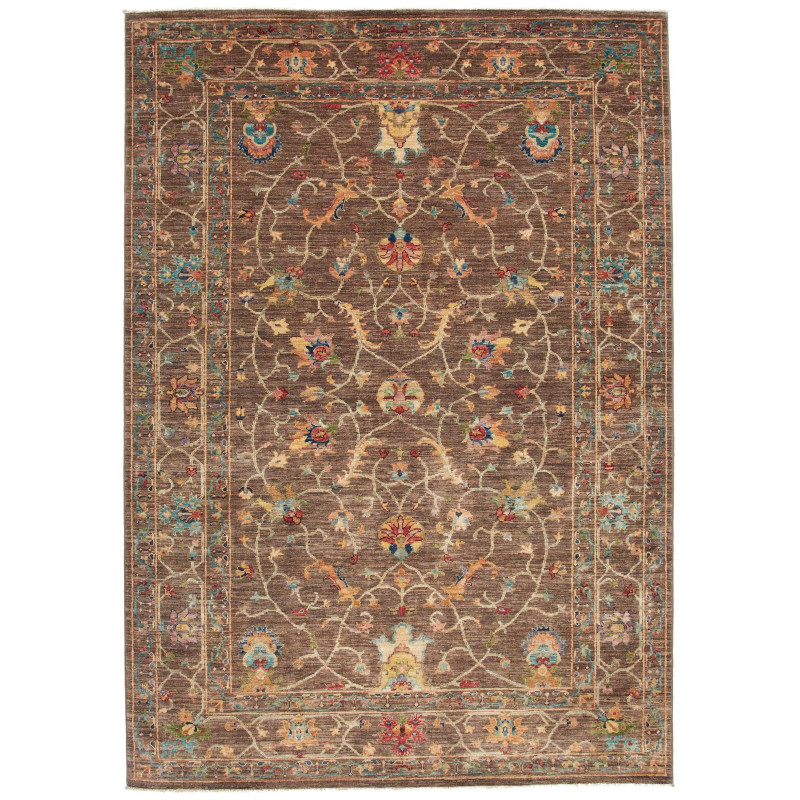 Tappeto Zigler Fine Pakistan Floreale Marrone Terra Bruciata