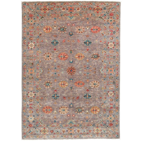 Tappeto Zigler Fine Pakistan Geometrico Grigio Viola Arancio