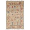 Tappeto Rubin Pakistan Astratto Beige Rosso Blu Giallo Verde