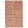 Tappeto Rubin Pakistan Astratto Terracotta Bruciata Blu Gial