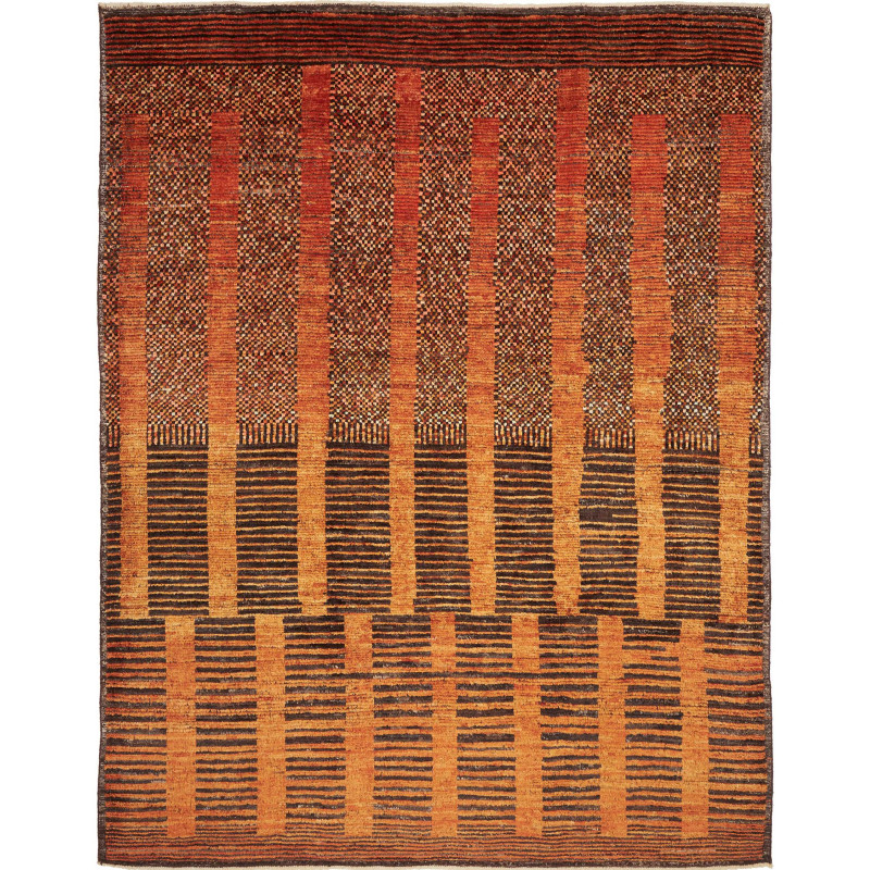 Tappeto Gabbeh Marrakech Pakistan Astratto Arancio Terracott
