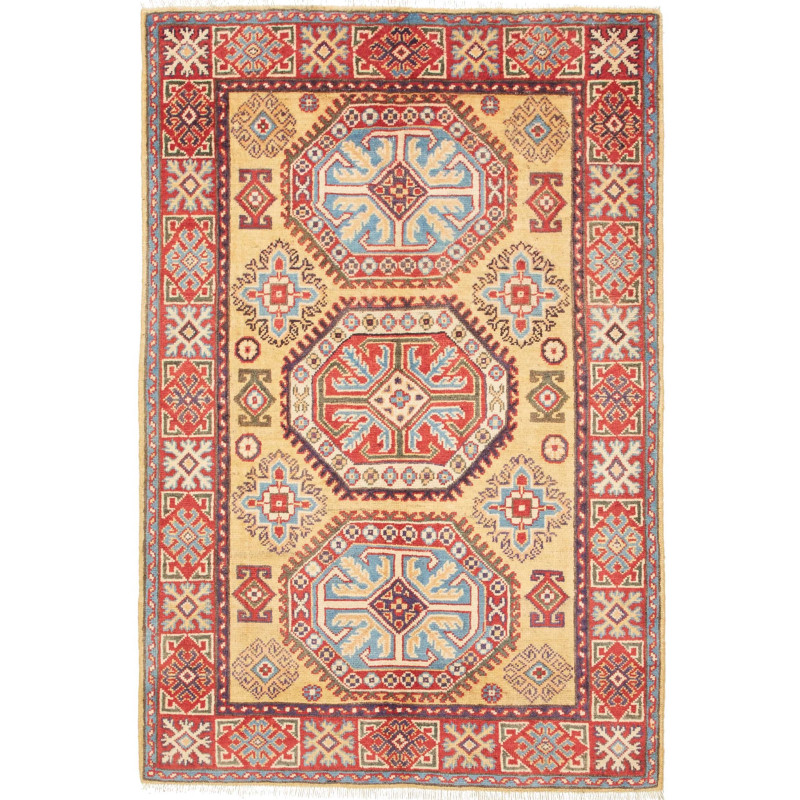 Kazak 100x153 Cm Kazak, Afghanistan, Hand-carded Wool (warp: