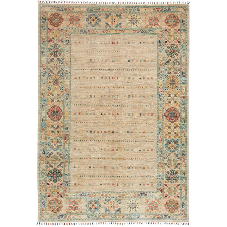 Tappeto Rubin Pakistan A Righe Beige Sabbia Terracotta Turch