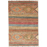 Tappeto Rubin Pakistan Astratto Terracotta Rosso Oro Blu Ver
