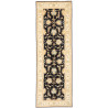 Tappeto Zigler Fine Pakistan Floreale Nero Crema Oro Blu 85x