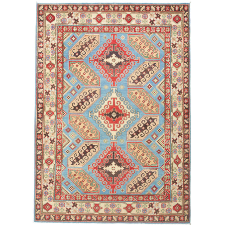 Rug Kazak Pakistan 150x212 Light Blue Red