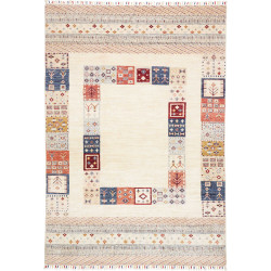 Tappeto Siva Pakistan Astratto Crema Avorio Blu Terracotta B