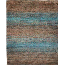 Tappeto Royal Gabbeh Pakistan Geometrico Marrone Blu Petroli