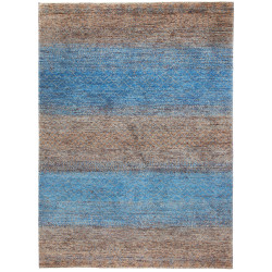 Tappeto Royal Gabbeh Pakistan Geometrico Blu Cielo Sabbia Te